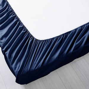 1000TC Egyptian Cotton Navy Blue Fitted Sheet Set