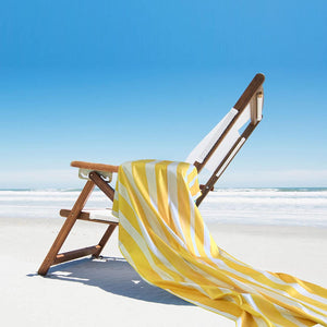 Yellow Striped Beach Towel