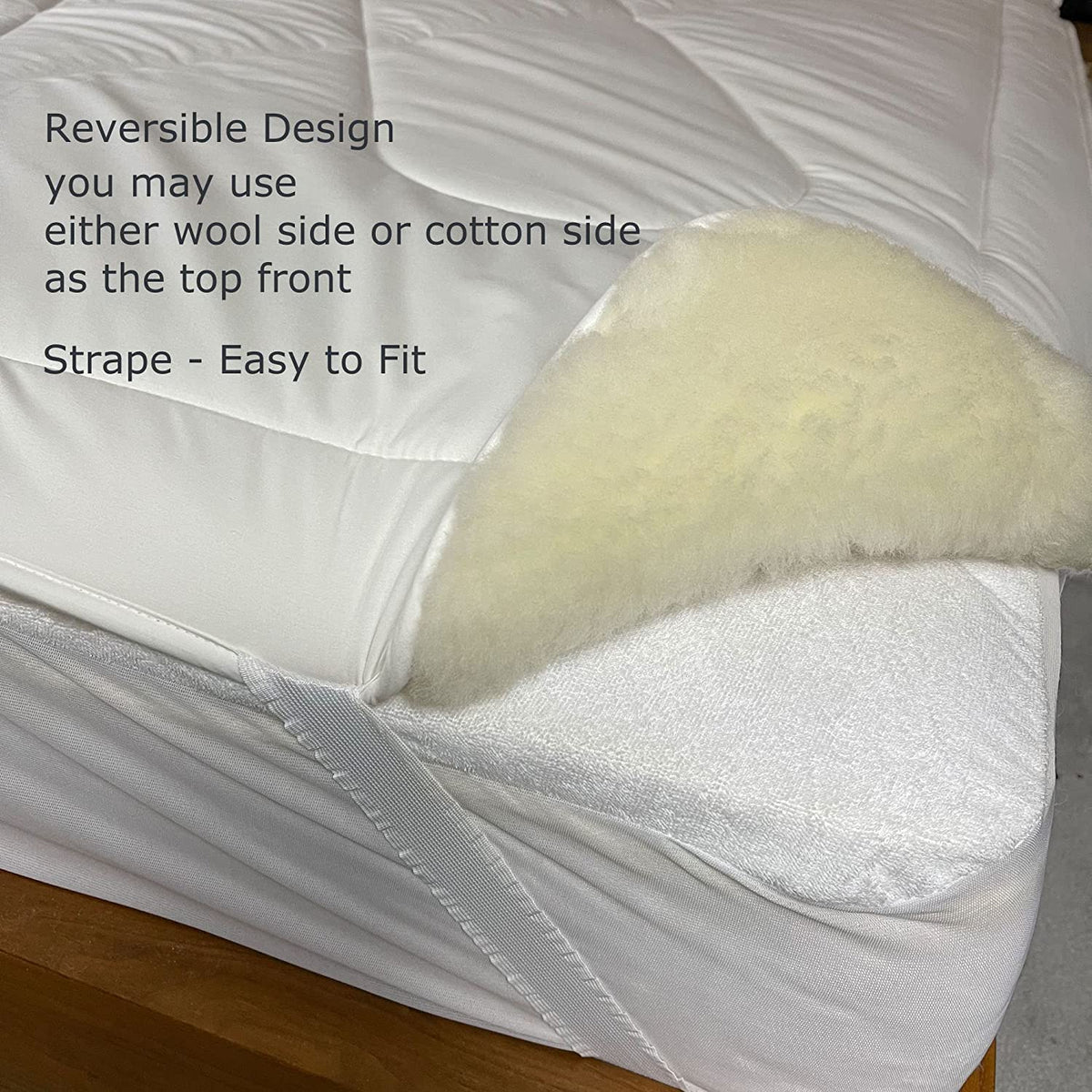 Luxton Strapped Premium Australian Wool Mattress Topper Luxton Linen