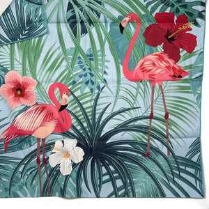 Tropical Flamingo Beach Towel