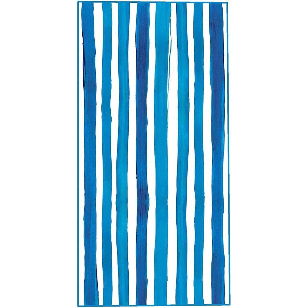 Ocean Blue Striped Beach Towel