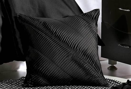 Queen / KING / SUPER KING Florence black Quilt Cover Set / pleat pintuck doona Cover Set