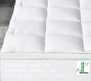 Luxton 1500GSM Bamboo Mattress Topper