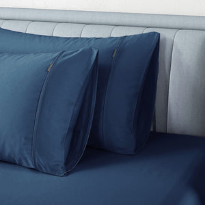 1000TC Egyptian Cotton Indigo Blue Fitted Sheet Set