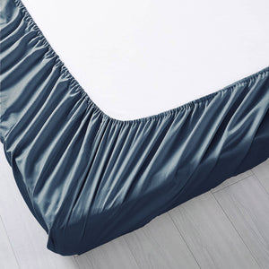1000TC Egyptian Cotton Indigo Blue Fitted Sheet Set