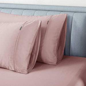 1000TC Egyptian Cotton Pink Fitted Sheet Set