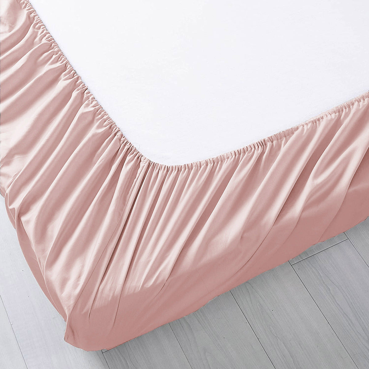 1000TC Egyptian Cotton Pink Fitted Sheet Set