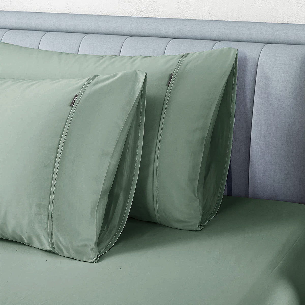 1000TC Egyptian Cotton Sage Green Fitted Sheet Set