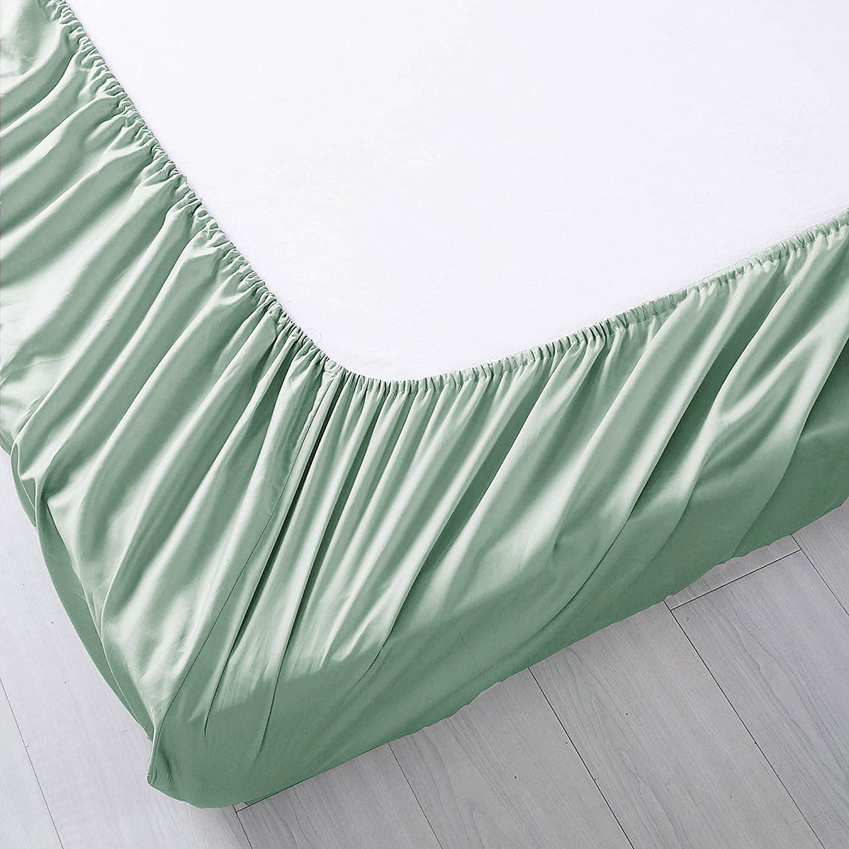 1000TC Egyptian Cotton Sage Green Fitted Sheet Set