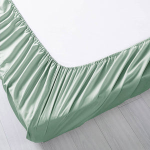 1000TC Egyptian Cotton Sage Green Fitted Sheet Set
