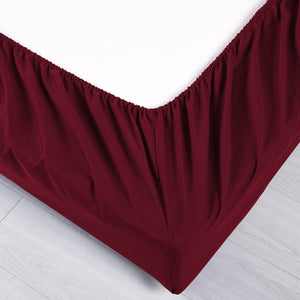 Pure Soft Plain Burgundy Bed Sheet Set