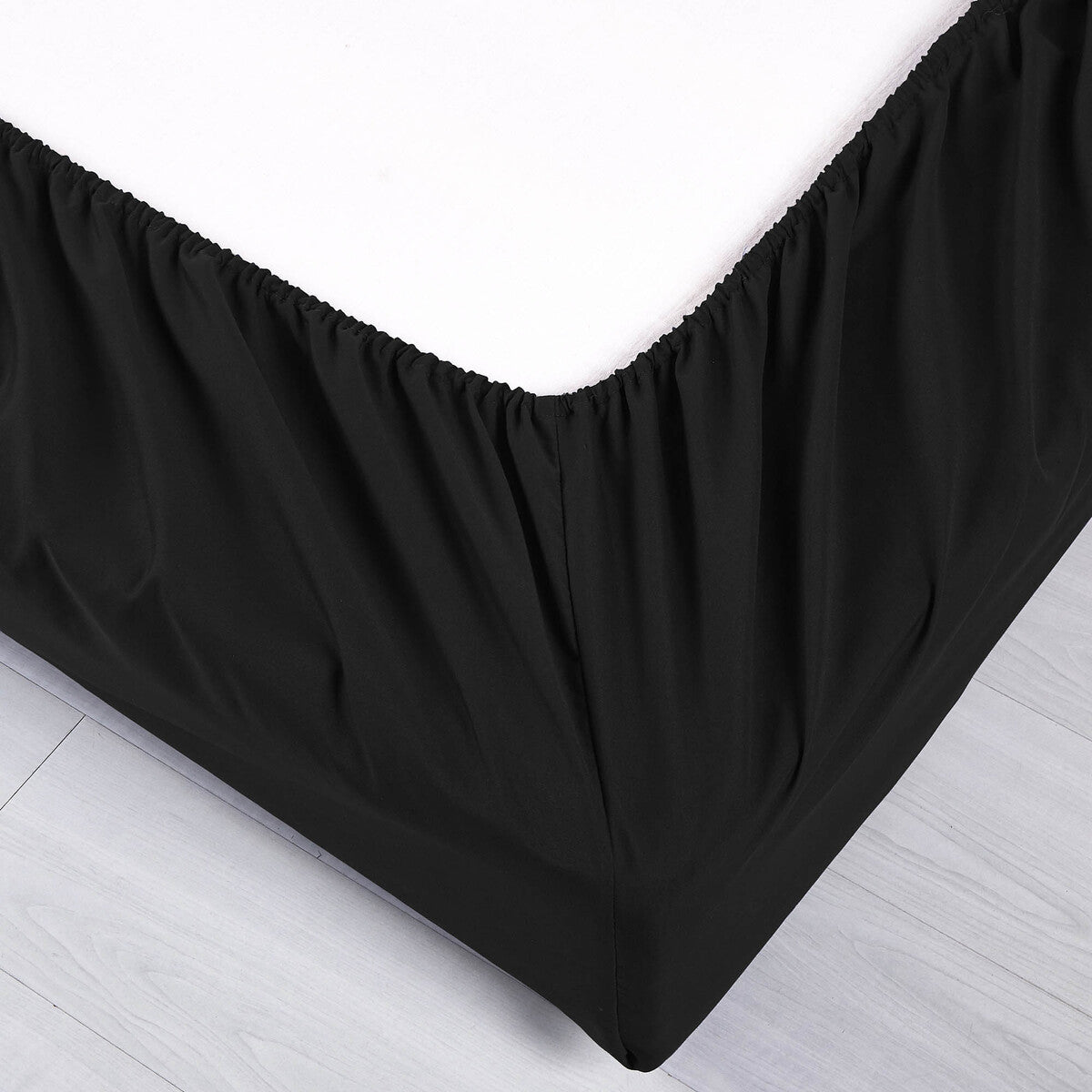 Pure Soft Plain Black Bed Sheet Set