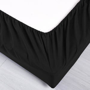 Pure Soft Plain Black Bed Sheet Set
