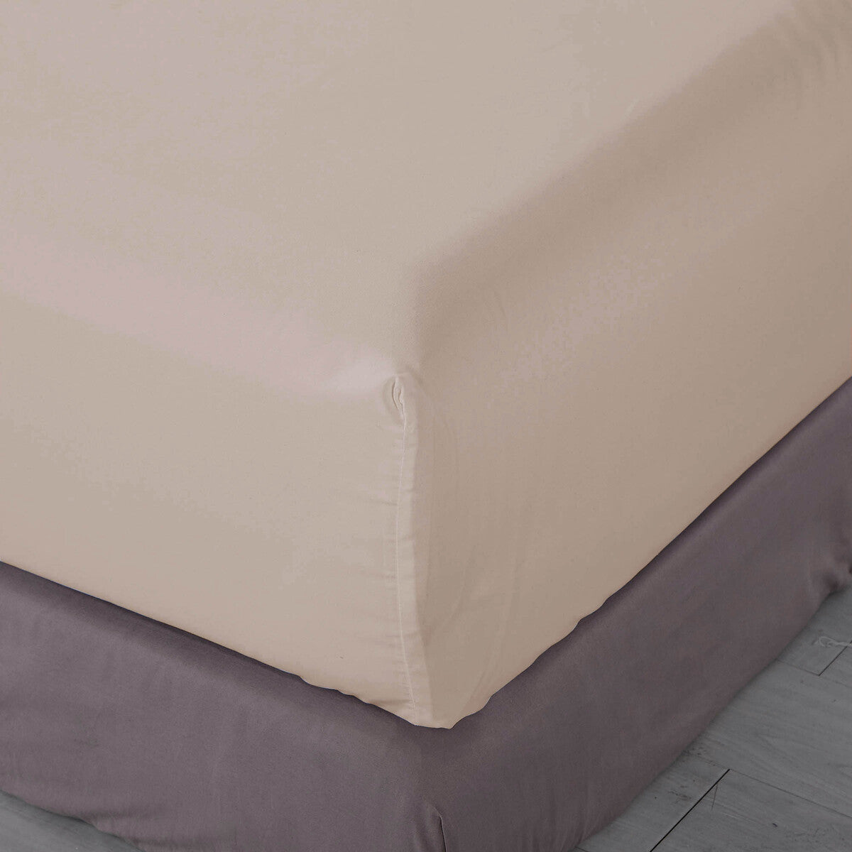 Pure Soft Plain Linen / Taupe Bed Sheet Set
