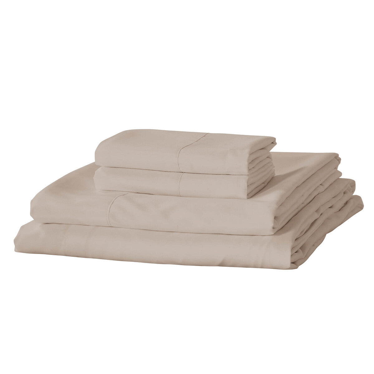 Pure Soft Plain Linen / Taupe Bed Sheet Set