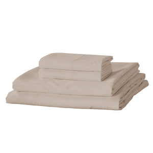 Pure Soft Plain Linen / Taupe Bed Sheet Set
