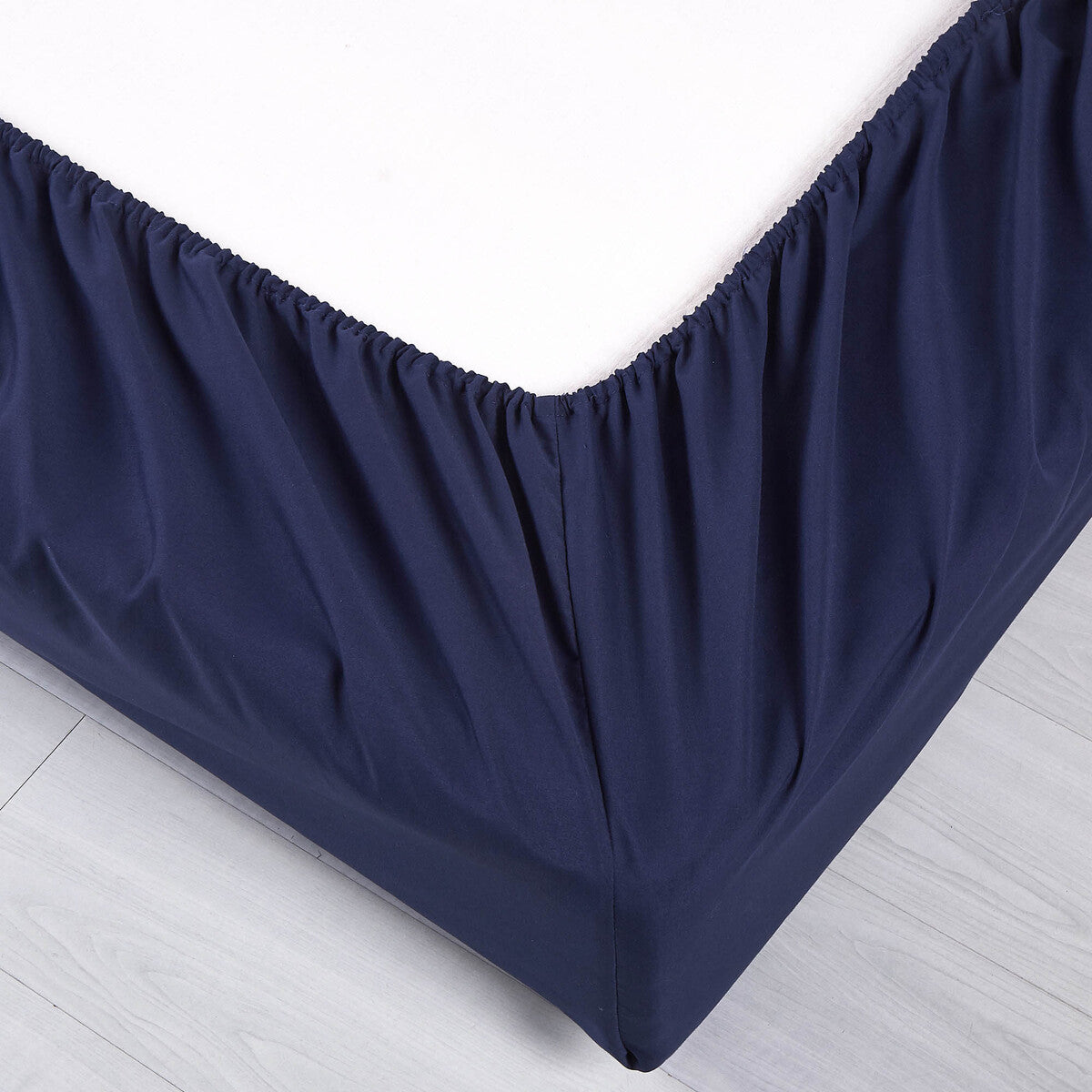 Pure Soft Plain Navy Blue Bed Sheet Set
