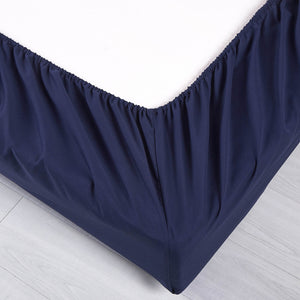 Pure Soft Plain Navy Blue Bed Sheet Set