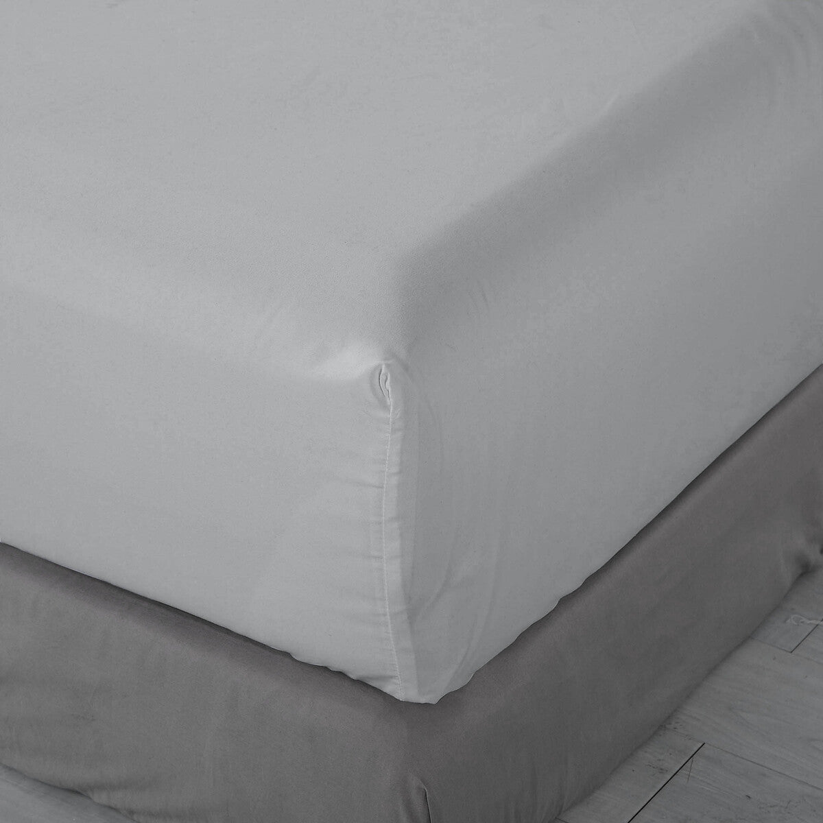 Pure Soft Plain Pewter Bed Sheet Set