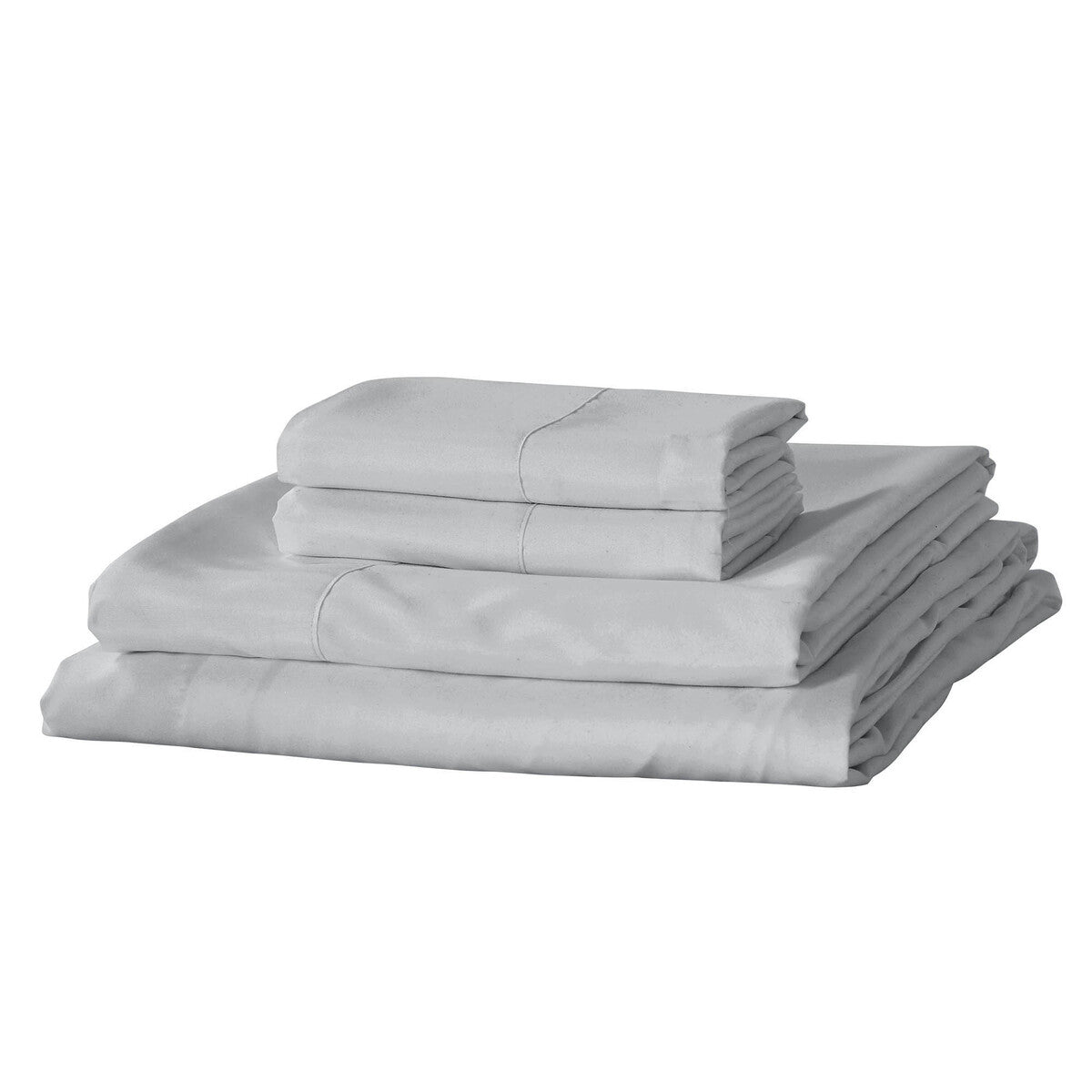 Pure Soft Plain Pewter Bed Sheet Set