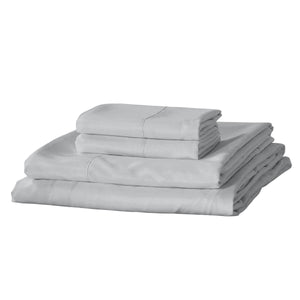 Pure Soft Plain Pewter Bed Sheet Set