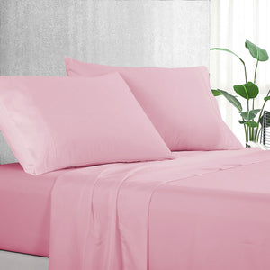 Pure Soft Plain Pink Bed Sheet Set
