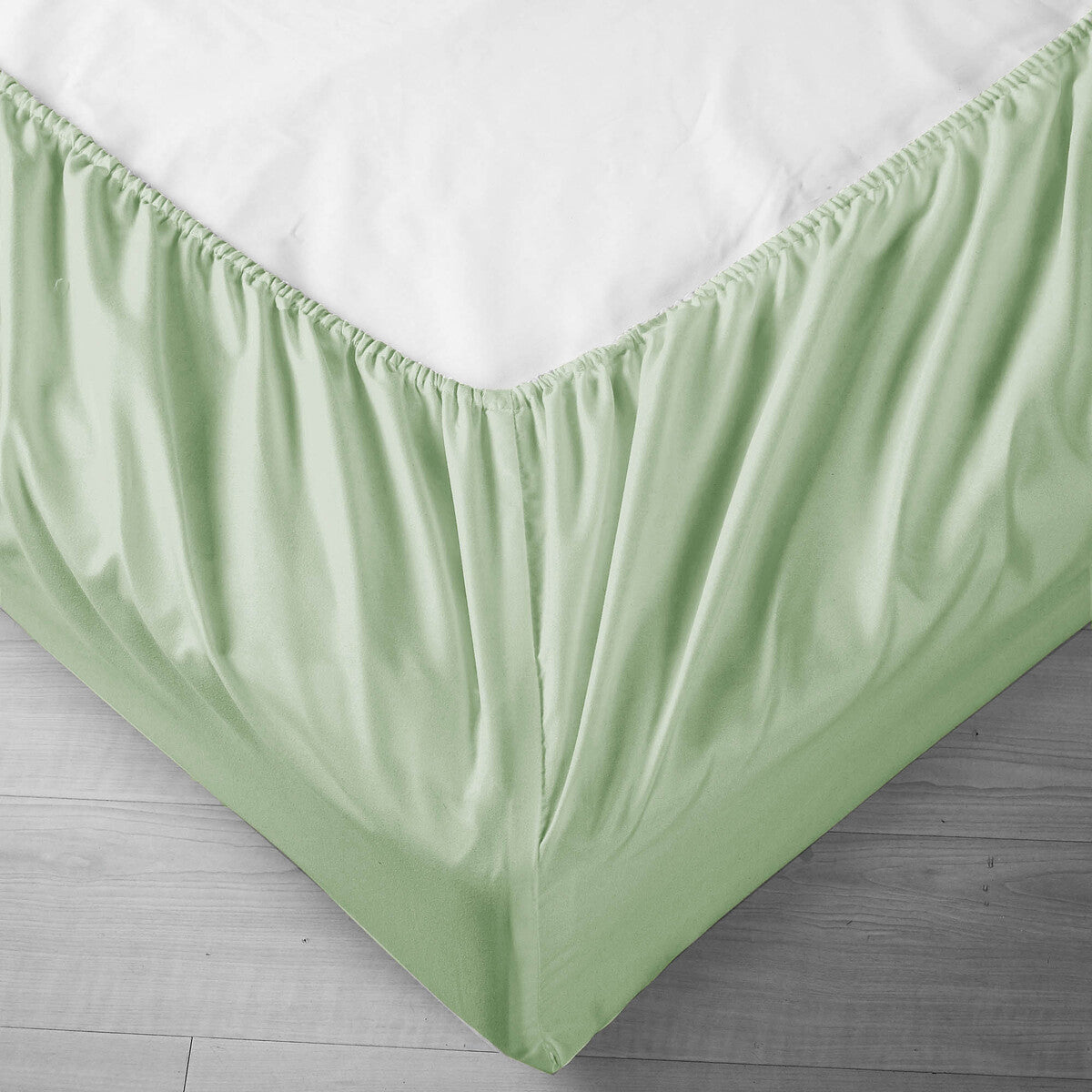 Pure Soft Plain Sage Green Bed Sheet Set
