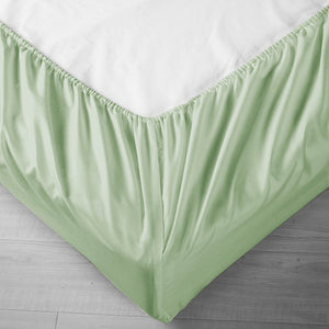 Pure Soft Plain Sage Green Bed Sheet Set
