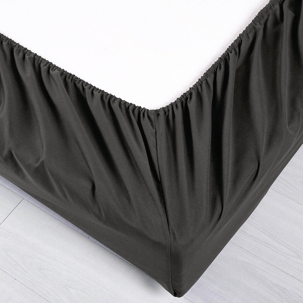 Pure Soft Plain Slate Dark Grey Bed Sheet Set