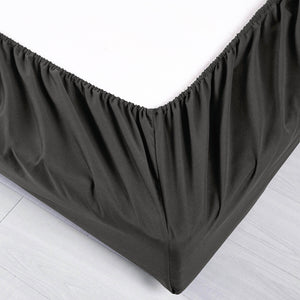 Pure Soft Plain Slate Dark Grey Bed Sheet Set