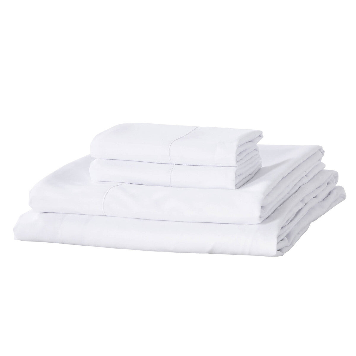 Pure Soft Plain White Bed Sheet Set
