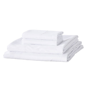 Pure Soft Plain White Bed Sheet Set