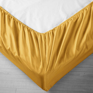Pure Soft Plain Yellow Bed Sheet Set