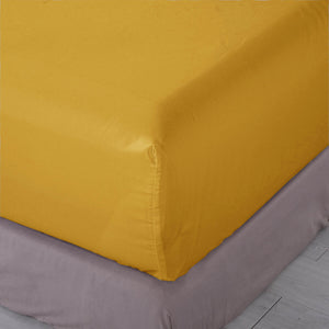 Pure Soft Plain Yellow Bed Sheet Set
