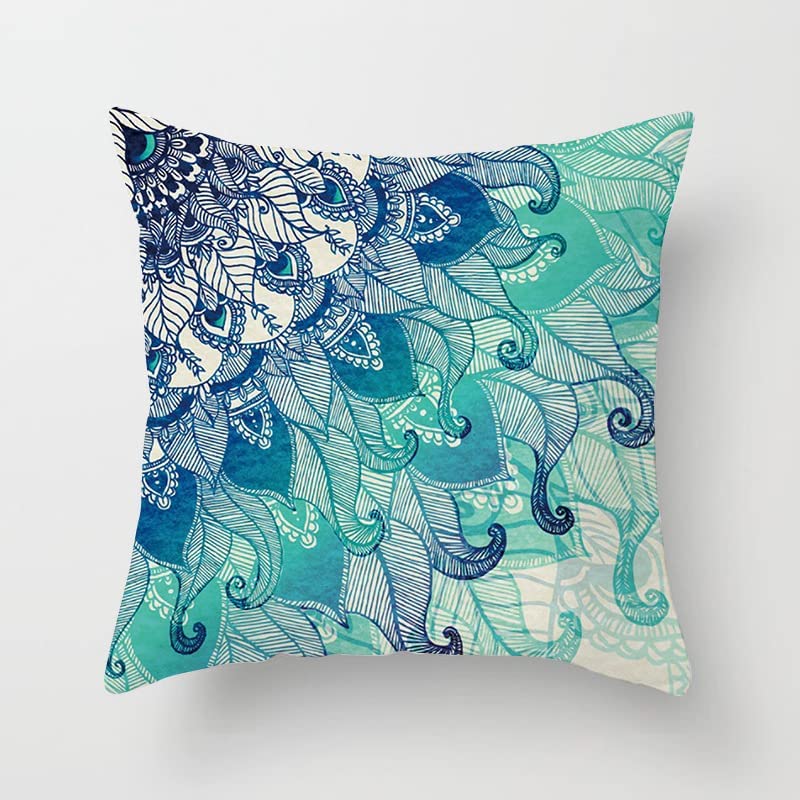 Luxton Home Decor Aqua Blue Turquoise Cushion Cover 4pcs Pack