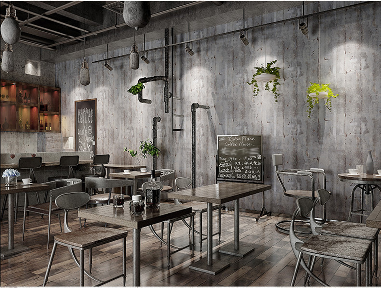 Luxton Modern 3D Textured Purplish GREY Cement Look Wallpaper