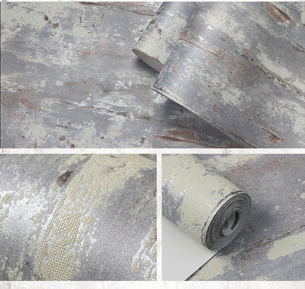 Luxton Modern 3D Textured Purplish GREY Cement Look Wallpaper