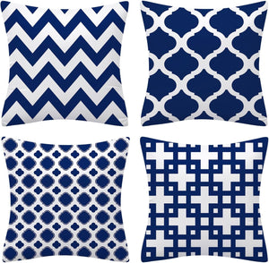 Luxton Navy Hamptons Cushion Covers 4pcs Pack