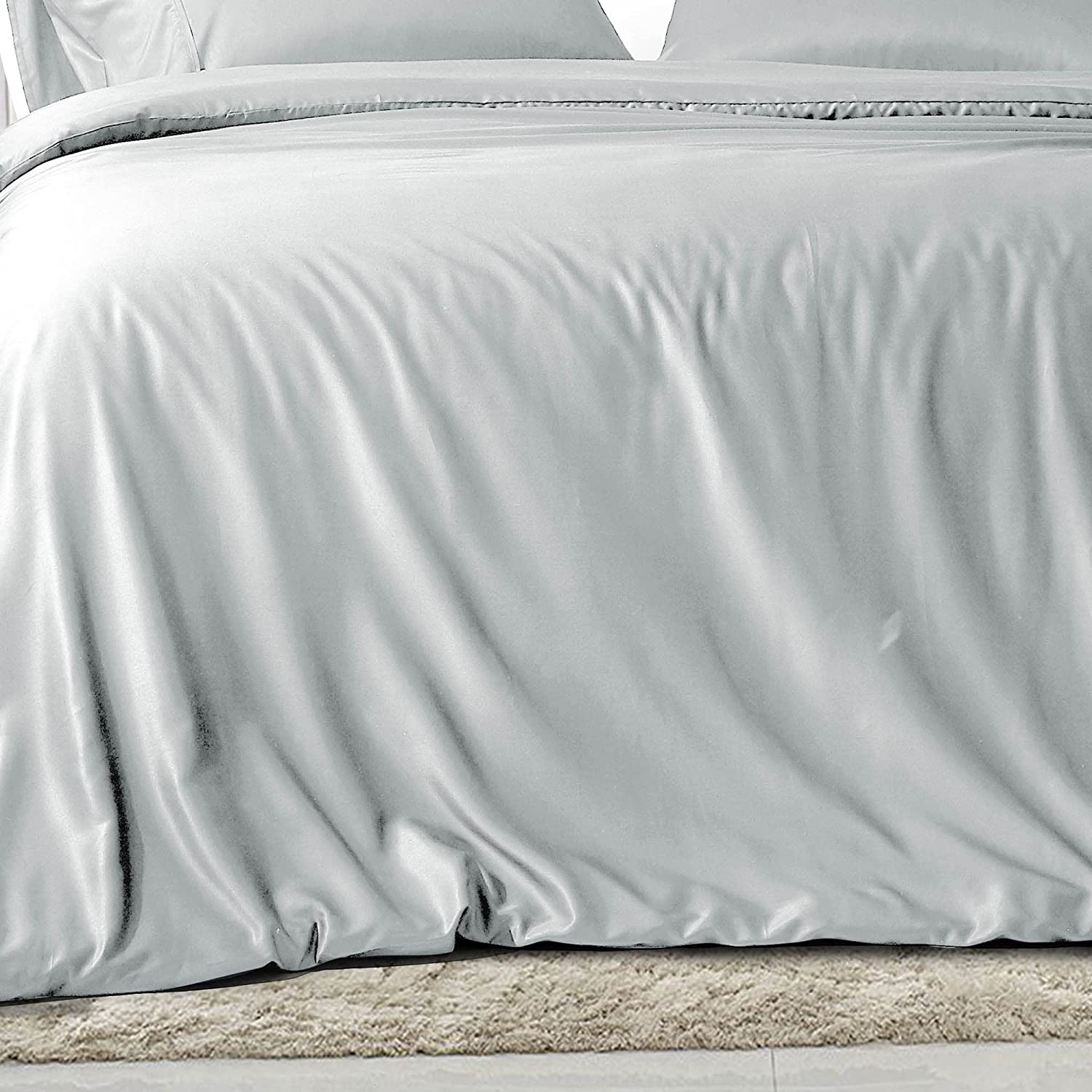 Luxton Light Grey 100% Organic Bamboo Quilt Cover Set