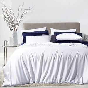 Luxton White 100% Organic Bamboo Quilt Cover Set