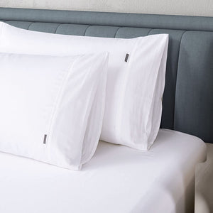 1000TC Egyptian Cotton White Fitted Sheet Set