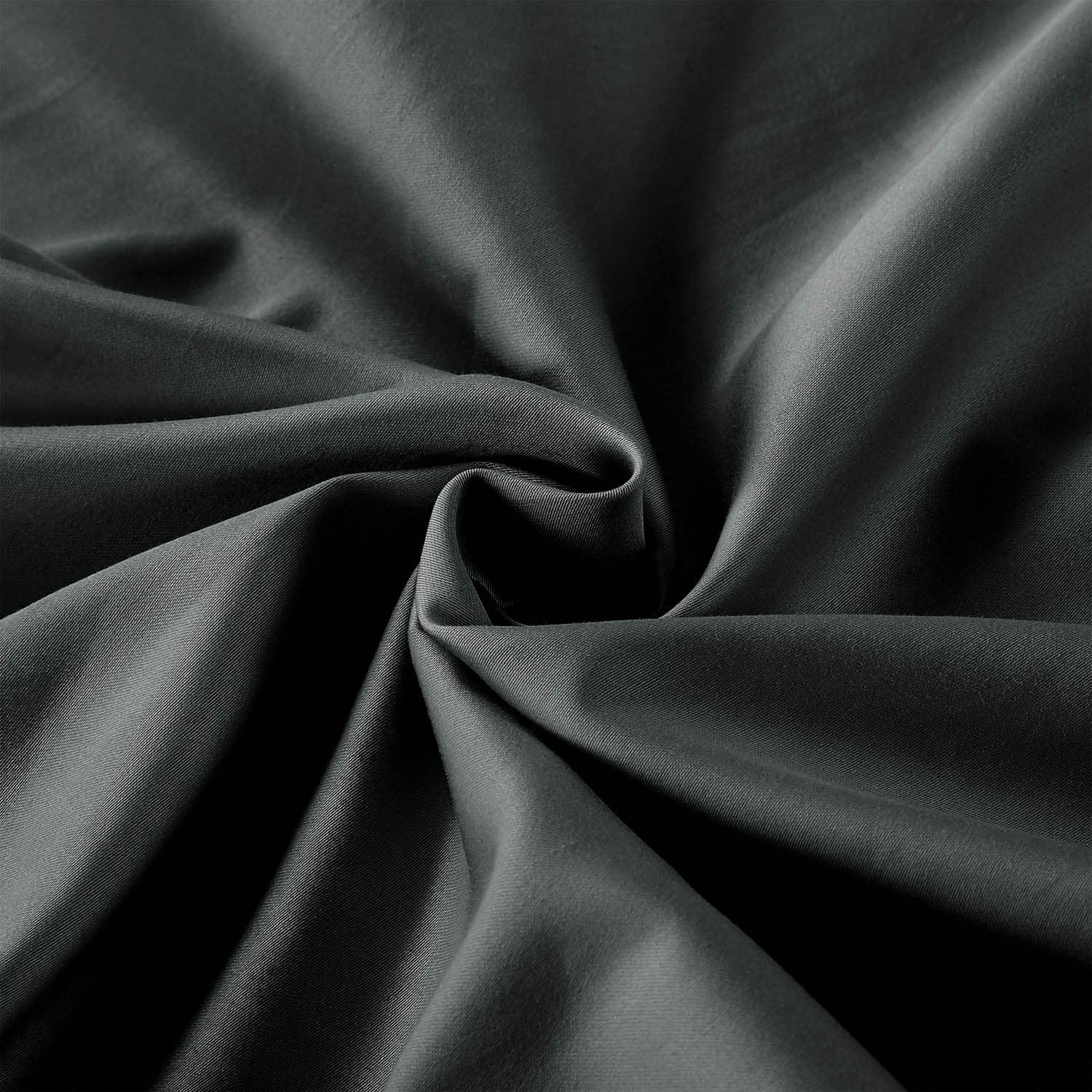 1000TC Egyptian Cotton Dark Grey Fitted Sheet Set