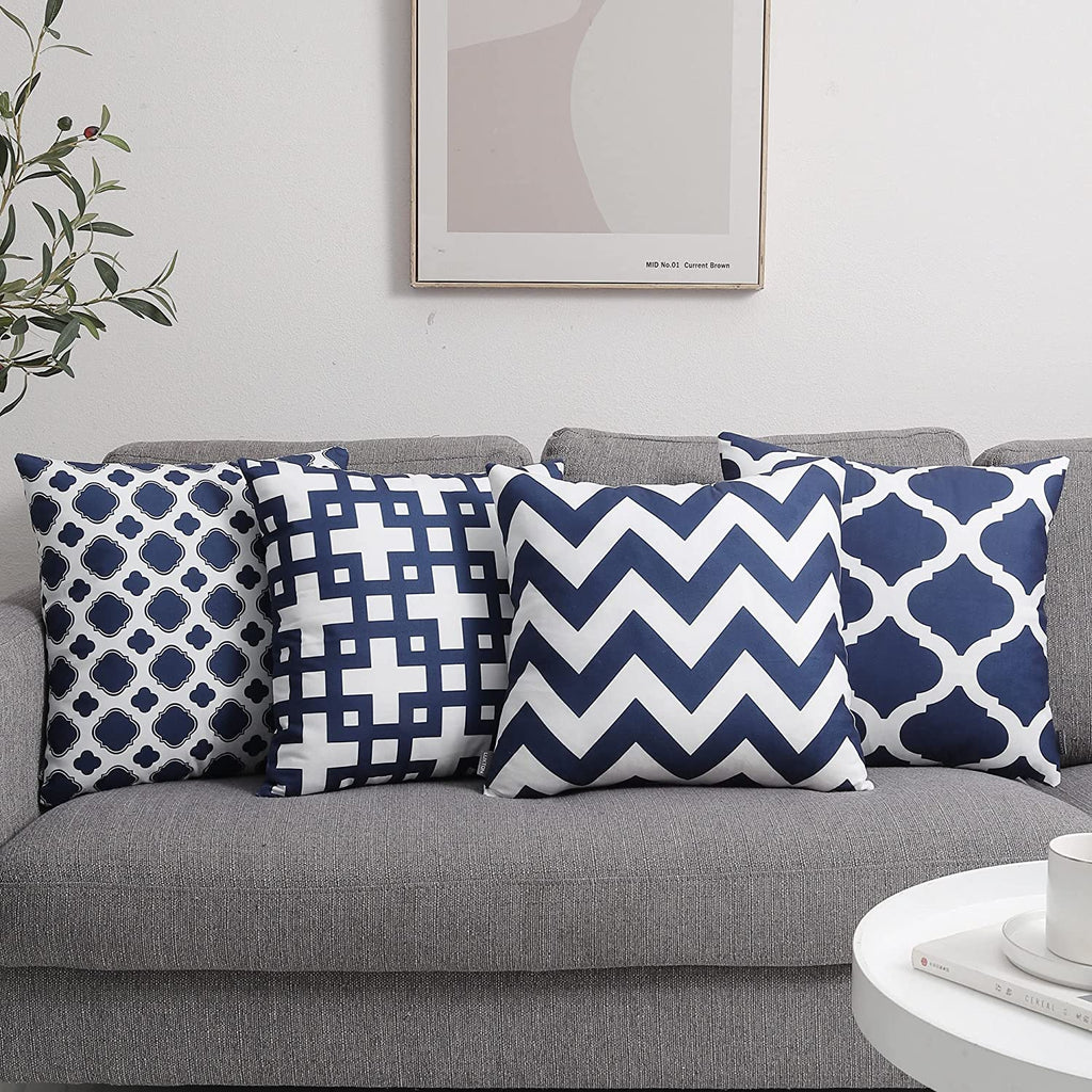 Luxton Navy Hamptons Cushion Covers 4pcs Pack