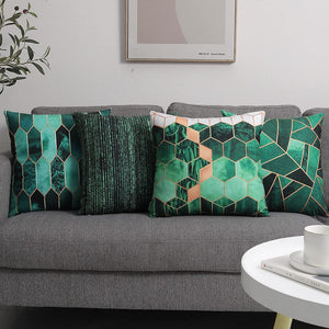 Luxton Abstract Teal Green Cushion Covers 4pcs Pack