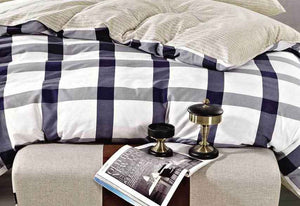 Grey Trapeze quilt cover set