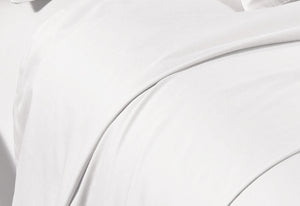 White 300TC Cotton Sateen Fitted Sheet