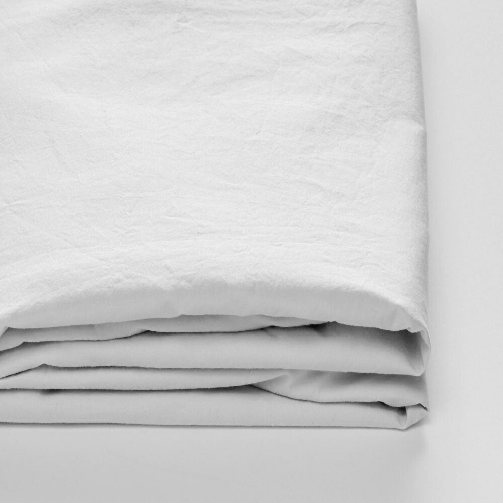 Pure Cotton Vintage Washed White Fitted Sheet