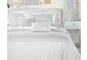 Luxton Elisa White lace Embroidery Quilt Cover Set