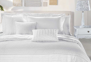 Luxton Elisa White lace Embroidery Quilt Cover Set