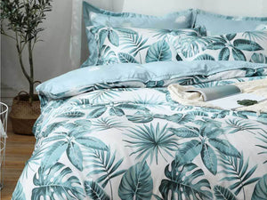 Luxton Clive Tropical Aqua Blue Quilt Cover Set